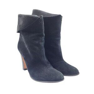 Michael Kors Black suede heeled boots‎ - Size 7.5